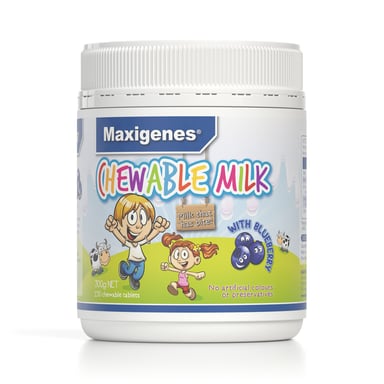 Maxigenes Chewable Milk With Blueberry 150 tablets
