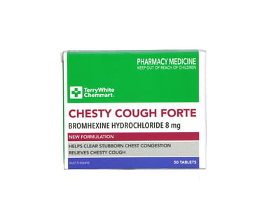 TerryWhite Chemmart Chesty Cough Forte 50 tablets