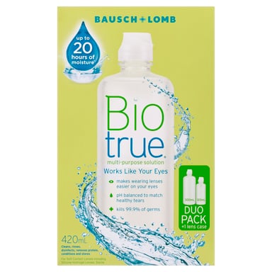 Bausch & Lomb Biotrue Multi Purpose Solution Duo Pack (300ml+120ml) 420ml