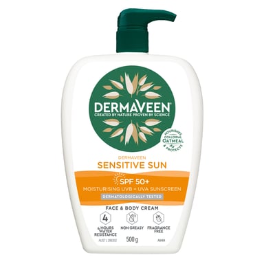 Dermaveen Sensitive Sun SPF50+ Face & Body Cream 500g