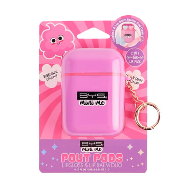 BYS Mini Me Pout Pods Bubblegum Lipgloss & Cotton Candy Lipbalm Duo Purple 2 piece