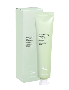 Gem Triple Whitening Toothpaste Fluoride Mint 100g