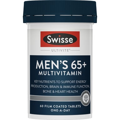 Swisse Ultivite Men's 65 + Multivitamin 60 tablets