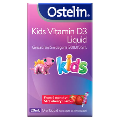 Ostelin Kids Vitamin D3 Liquid Strawberry Flavour 20ml