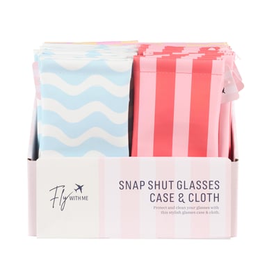 IS Gift Snap Shut Glasses Case & Cloth Assorted 1 each
