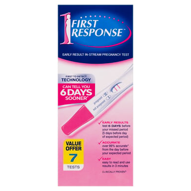 First Response Pregnancy Test 6 Plus 1 Instream Value Pack 1 each