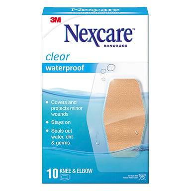 Nexcare Strips Waterproof Clear Large 10 pack