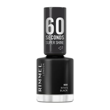 Rimmel 60 Seconds Nail Polish 900 Rita's Black 1 each