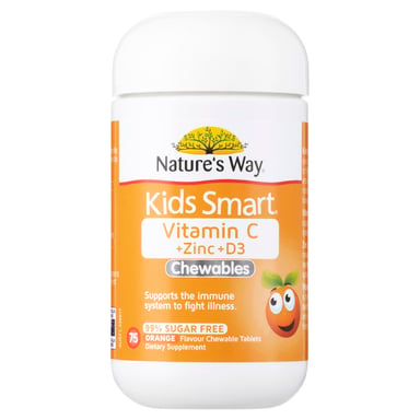 Nature's Way Kids Smart Vitamin C + Zinc + D3 - 75 chewable tablets