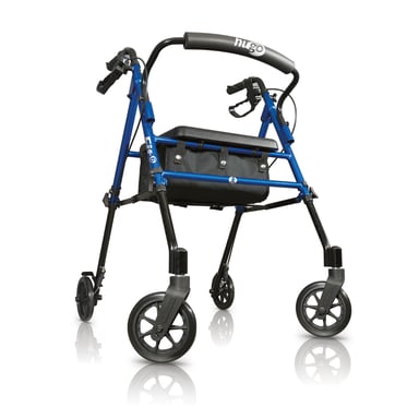 Hugo Fit 6 Rollator with Seat Blue 1 each