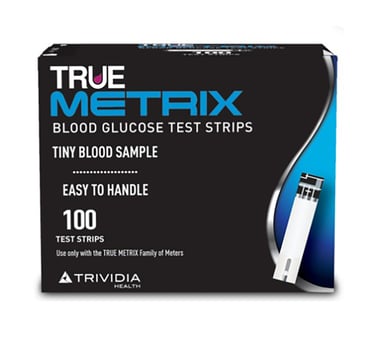 True Metrix Blood Glucose Test Strips 100