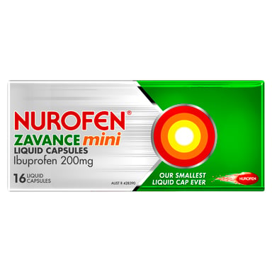 Nurofen Zavance Mini 16 liquid capsules