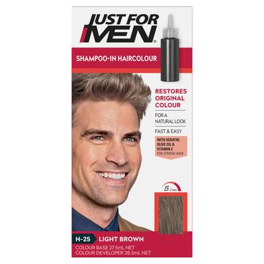 Just For Men Shampoo-In Haircolour Natural Light Brown 1 pack