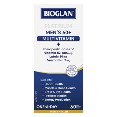 Bioglan Platinum Men's 60+ Multivitamin 60 tablets