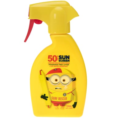 Surf Life Saving Sunscreen SPF50+ Minions Trigger 250ml