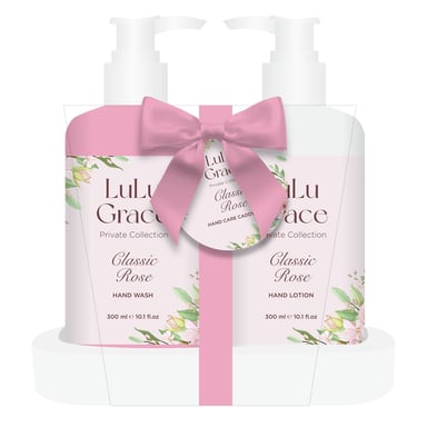 Lulu Grace Classic Rose Hand Care Set Ceramic Caddy 2 piece
