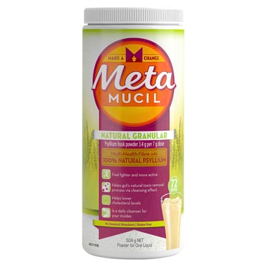 Metamucil Powder Natural Granular 504g - 72 doses