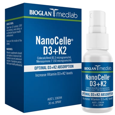 Bioglan Medlab NanoCelle D3 + K2 - 30ml