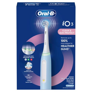Oral-B iO 3 Clean & Gum Protect Ice Blue Electric Toothbrush 1 each