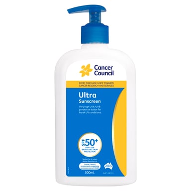 Cancer Council Ultra Sunscreen Pump SPF50+ - 500ml