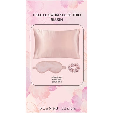 Wicked Sista Deluxe Satin Sleep Trio Blush Pink 1 each