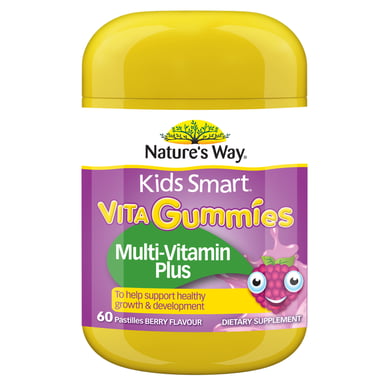Nature's Way Kids Smart Vita Gummies Multi-Vitamin Plus 60 pastilles