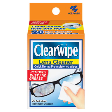 Clearwipe Lens Cleaner 20 Wipes 20 each