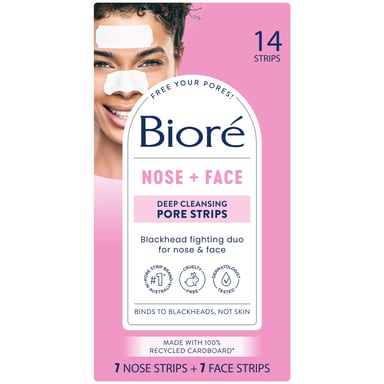 Biore Combo Deep Cleansing Pore Strips (7 Face & 7 Nose) 14 pack