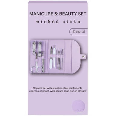 Wicked Sista Boxed Manicure Set Wisteria 10 piece