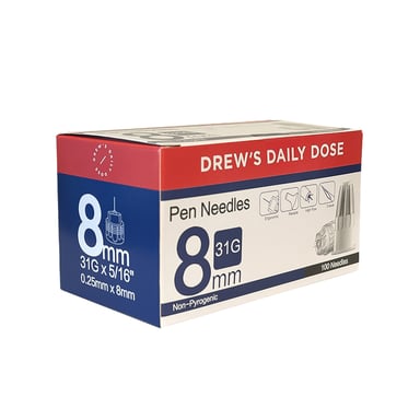 Drew's Daily Dose Pen Needle 31G x 8mm 100