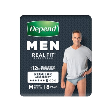 Depend Underwear RealFit Male Medium 8 pack