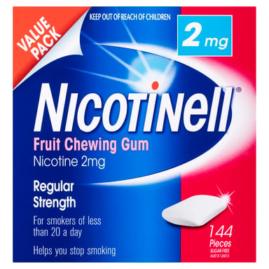 Nicotinell Fruit Nicotine Chewing Gum 2mg Regular Strength 144 pieces