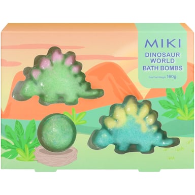 Miki Dinosaur World Bath Bomb Set 3 piece