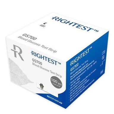 Bionime Rightest GS700 Blood Glucose Test Strips 100 pack