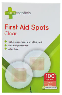 Medissentials First Aid Spots Transparent 100 pack