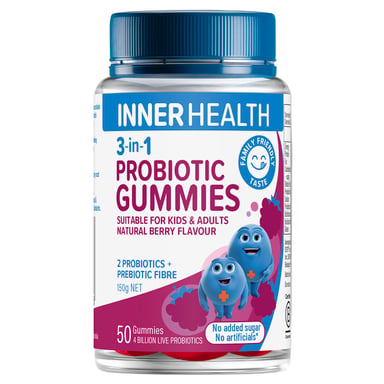 Inner Health Adults 3-In-1 Probiotic Gummies 50 gummies