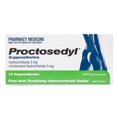 Proctosedyl Suppositories X 12
