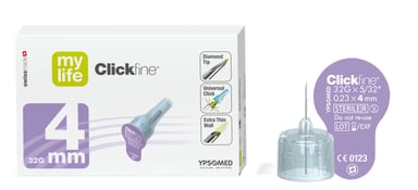 mylife Clickfine Pen Needle 32G x 4mm 100