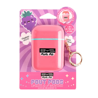 BYS Mini Me Pout Pods Lip Gloss & Lip Balm Duo Pink 2 piece