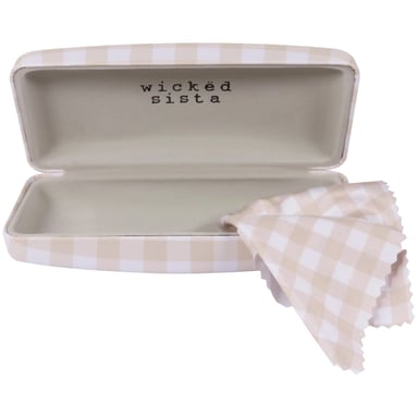 Wicked Sista Eyewear Case Classic Gingham 2 piece