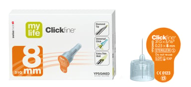 mylife Clickfine Pen Needle 31G x 8mm 100
