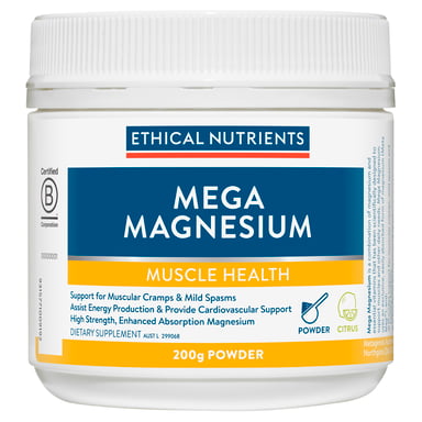 Ethical Nutrients Mega Magnesium Powder Citrus 200g