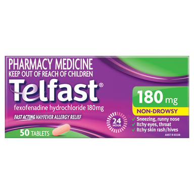 Telfast 180mg - 50 tablets