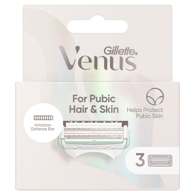 Gillette Venus Women's Bikini Razor Blades For Pubic Hair & Skin 3 pack