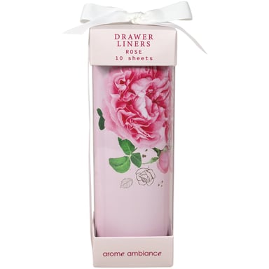 Arome Ambiance Floral Glimmer Drawer Liners Rose 10 sheets