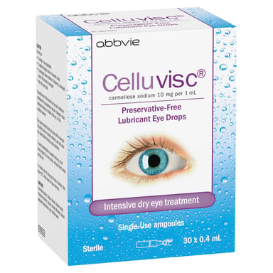 Celluvisc Eye Drops 10mg/ml - 30 ampoules