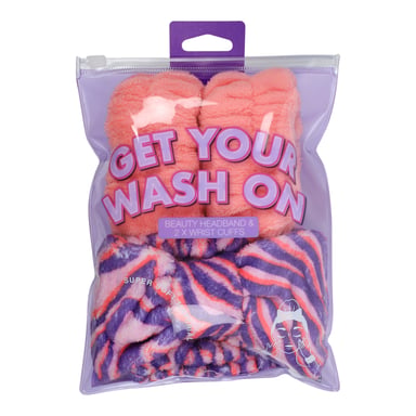 GFA Get Your Wash On Beauty Headband & Wristbands Set 3 piece