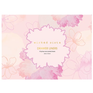 Wicked Sista Drawer Liners Rose Geranium 10 sheets