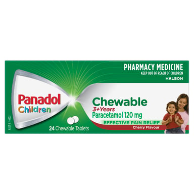 Panadol Children 3+ Years 24 chewable tablets