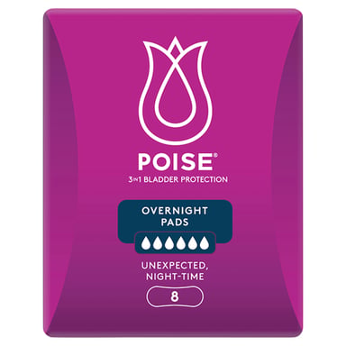 Poise Pads Overnight 8 pack